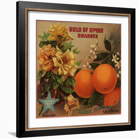 Gold of Ophir - California - Citrus Crate Label-Lantern Press-Framed Art Print