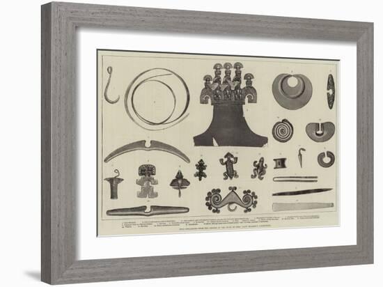 Gold Ornaments from the Graves of the Incas of Peru, Lady Brassey's Collection-null-Framed Giclee Print