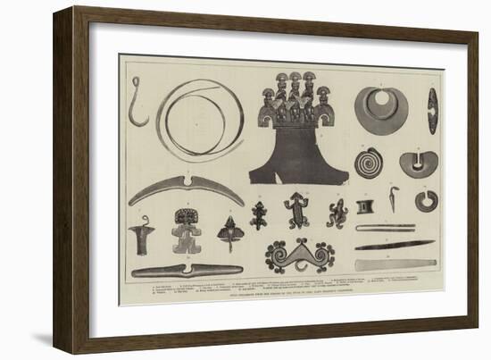 Gold Ornaments from the Graves of the Incas of Peru, Lady Brassey's Collection-null-Framed Giclee Print