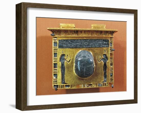 Gold Pectoral with Scarab of Ramses II-null-Framed Giclee Print