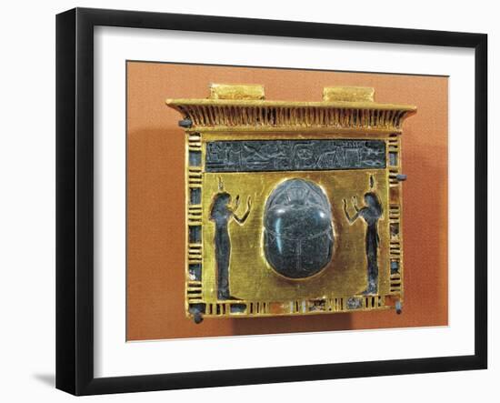 Gold Pectoral with Scarab of Ramses II-null-Framed Giclee Print