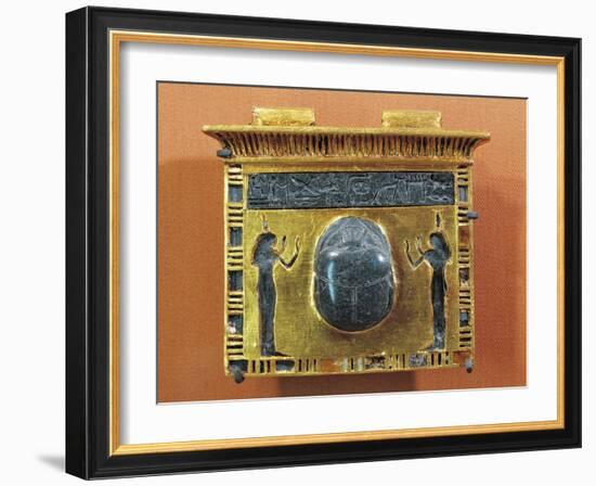 Gold Pectoral with Scarab of Ramses II-null-Framed Giclee Print