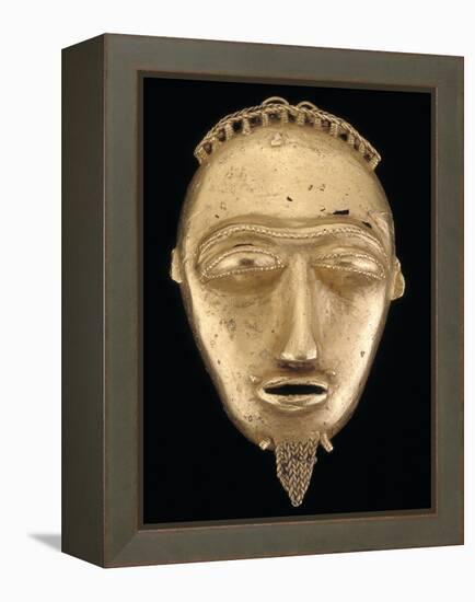 Gold Pendant Head, Popular Hair Adornments Among the Baule People; National Museum of African Art-null-Framed Premier Image Canvas