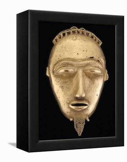 Gold Pendant Head, Popular Hair Adornments Among the Baule People; National Museum of African Art-null-Framed Premier Image Canvas