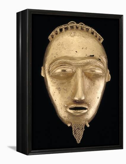 Gold Pendant Head, Popular Hair Adornments Among the Baule People; National Museum of African Art-null-Framed Premier Image Canvas