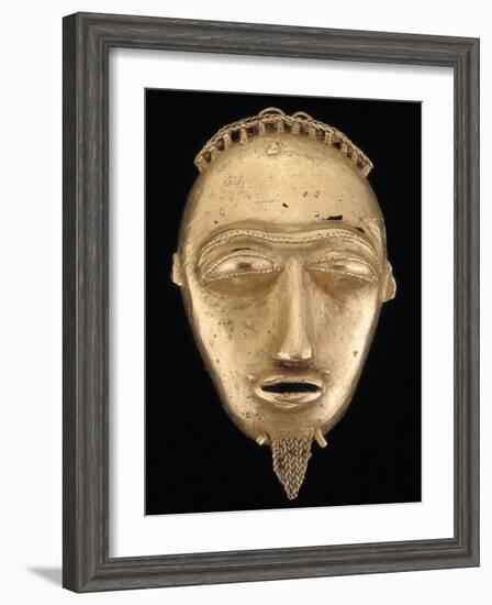 Gold Pendant Head, Popular Hair Adornments Among the Baule People; National Museum of African Art--Framed Photographic Print