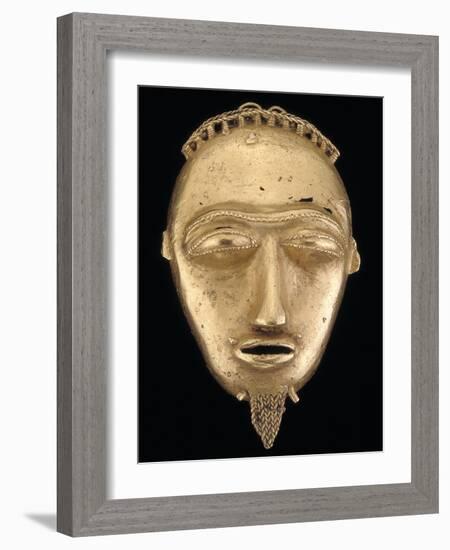 Gold Pendant Head, Popular Hair Adornments Among the Baule People; National Museum of African Art-null-Framed Photographic Print