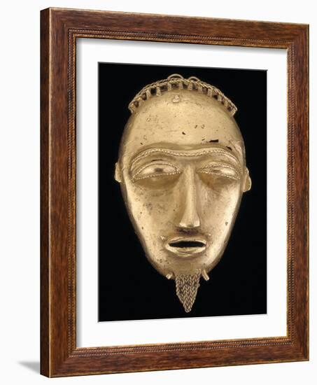 Gold Pendant Head, Popular Hair Adornments Among the Baule People; National Museum of African Art-null-Framed Photographic Print