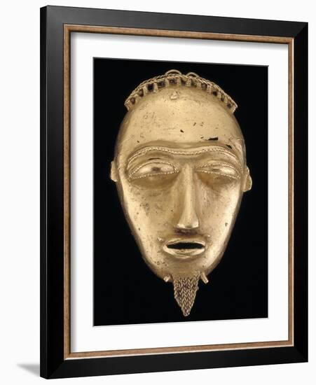 Gold Pendant Head, Popular Hair Adornments Among the Baule People; National Museum of African Art-null-Framed Photographic Print