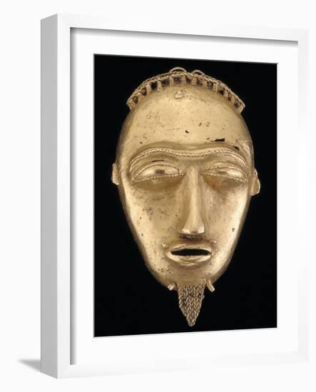 Gold Pendant Head, Popular Hair Adornments Among the Baule People; National Museum of African Art-null-Framed Photographic Print