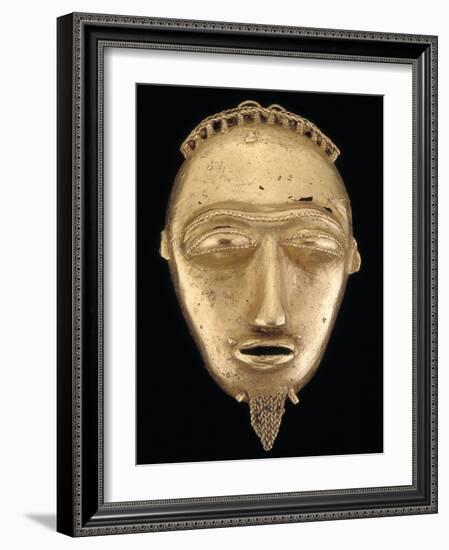 Gold Pendant Head, Popular Hair Adornments Among the Baule People; National Museum of African Art-null-Framed Photographic Print