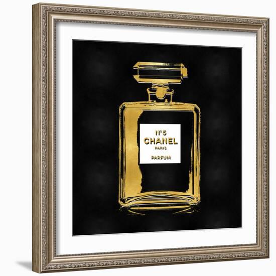 Gold Perfume on Black-Madeline Blake-Framed Art Print