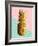 Gold Pineapple with Retro Shapes-cienpies-Framed Art Print