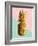 Gold Pineapple with Retro Shapes-cienpies-Framed Art Print