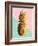 Gold Pineapple with Retro Shapes-cienpies-Framed Art Print