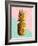 Gold Pineapple with Retro Shapes-cienpies-Framed Art Print