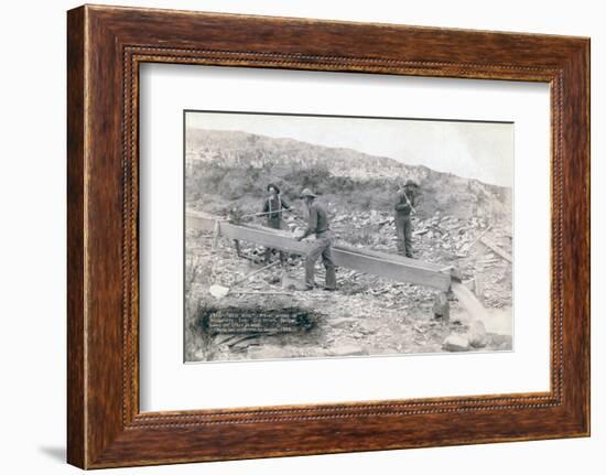 Gold placer mining, Rockerville, 1889-John C. H. Grabill-Framed Photographic Print