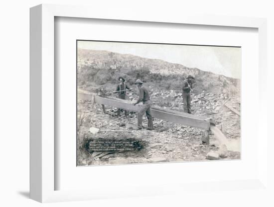 Gold placer mining, Rockerville, 1889-John C. H. Grabill-Framed Photographic Print