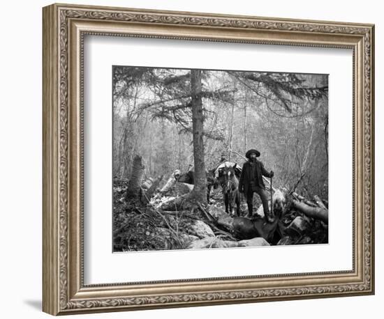 Gold Prospector Traveling For Supplies, Undated-Asahel Curtis-Framed Premium Giclee Print