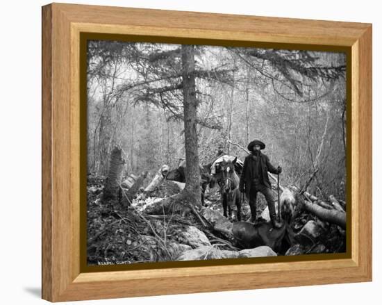 Gold Prospector Traveling For Supplies, Undated-Asahel Curtis-Framed Premier Image Canvas