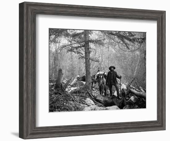 Gold Prospector Traveling For Supplies, Undated-Asahel Curtis-Framed Giclee Print