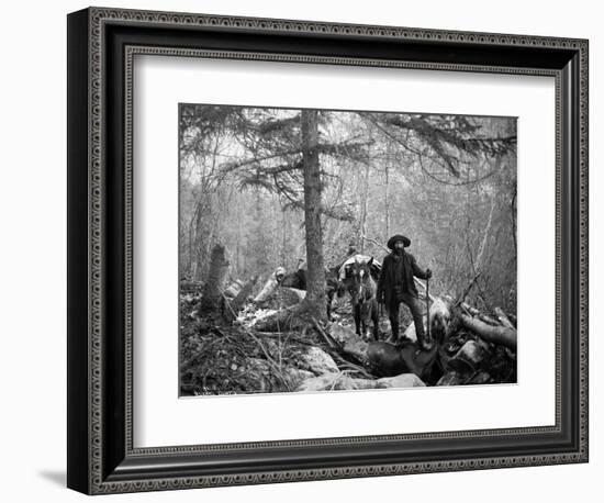 Gold Prospector Traveling For Supplies, Undated-Asahel Curtis-Framed Giclee Print