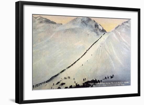 Gold Prospectors Crossing Chilkoot Pass-null-Framed Giclee Print