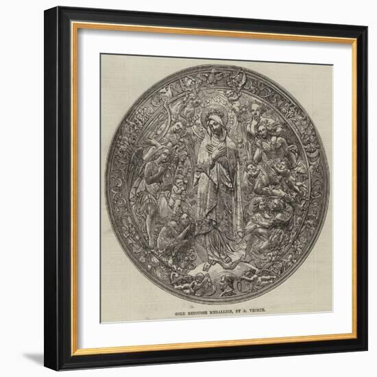 Gold Repousse Medallion, by a Vechte-null-Framed Giclee Print
