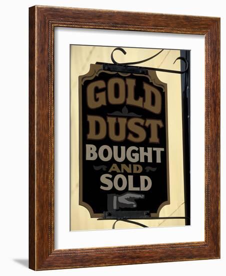 Gold Rush Era Sign in Dawson City, Yukon, Canada-Paul Souders-Framed Photographic Print