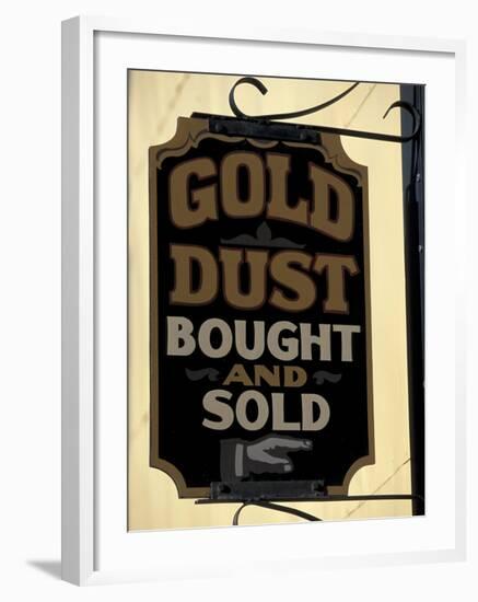 Gold Rush Era Sign in Dawson City, Yukon, Canada-Paul Souders-Framed Photographic Print