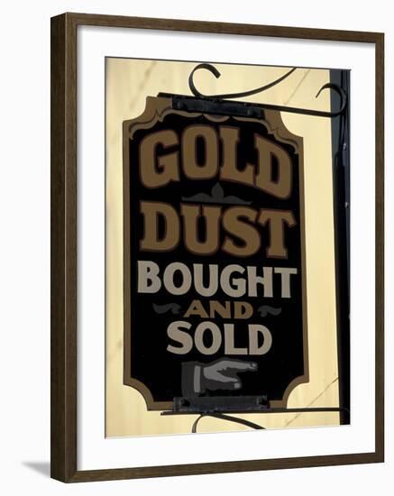 Gold Rush Era Sign in Dawson City, Yukon, Canada-Paul Souders-Framed Photographic Print