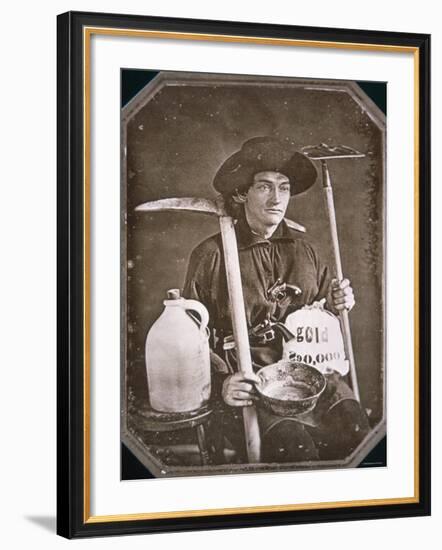 Gold Rush Prospector, 1849-null-Framed Photographic Print