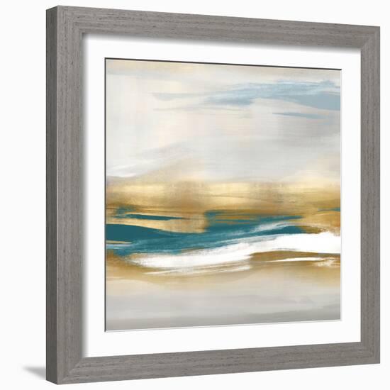 Gold Rush Teal II-Jake Messina-Framed Art Print