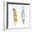 Gold Silver Feather-OnRei-Framed Art Print