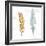Gold Silver Feather-OnRei-Framed Art Print