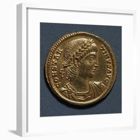 Gold Solidus of Constantine Great Bearing Image of Emperor, Recto, Roman Coins, 3rd-4th Century AD-null-Framed Giclee Print