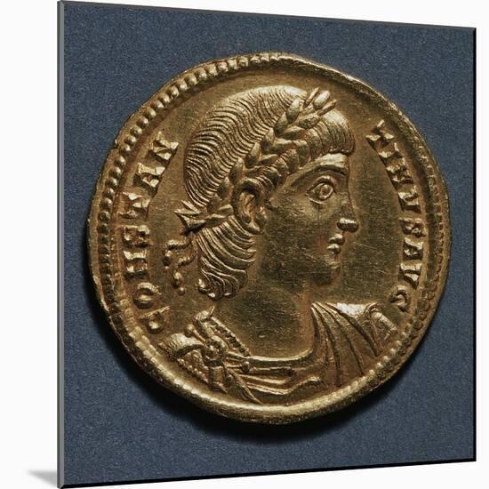 Gold Solidus of Constantine Great Bearing Image of Emperor, Recto, Roman Coins, 3rd-4th Century AD-null-Mounted Giclee Print