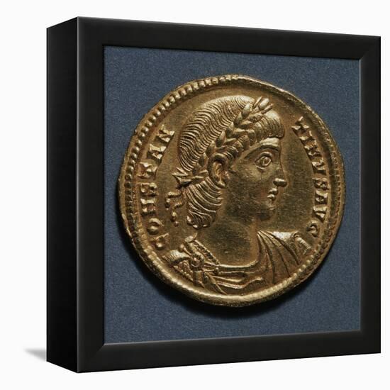 Gold Solidus of Constantine Great Bearing Image of Emperor, Recto, Roman Coins, 3rd-4th Century AD-null-Framed Premier Image Canvas