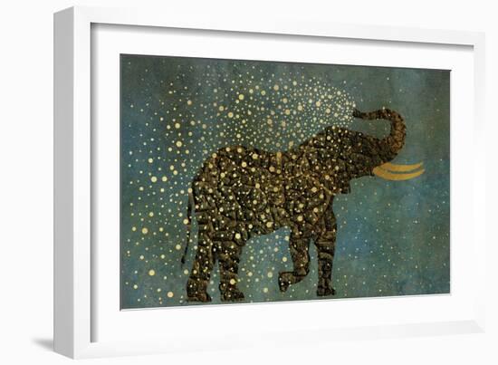 Gold Spraying Elephant-Cora Niele-Framed Giclee Print