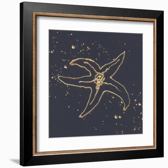 Gold Starfish III-Chris Paschke-Framed Art Print