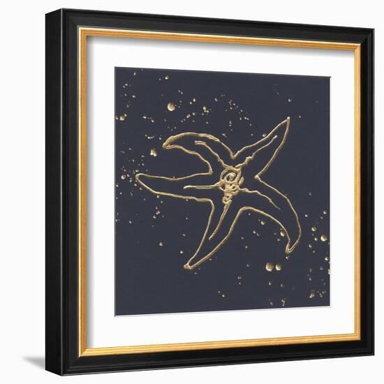 Gold Starfish III-Chris Paschke-Framed Art Print