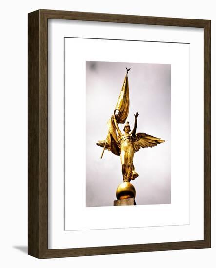 Gold Statue Atop World War I Memorial, Washington D.C, White Frame, Peace Colors-Philippe Hugonnard-Framed Art Print