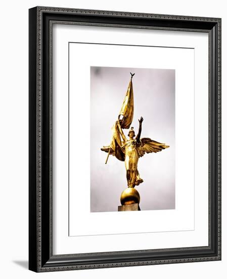 Gold Statue Atop World War I Memorial, Washington D.C, White Frame, Peace Colors-Philippe Hugonnard-Framed Art Print