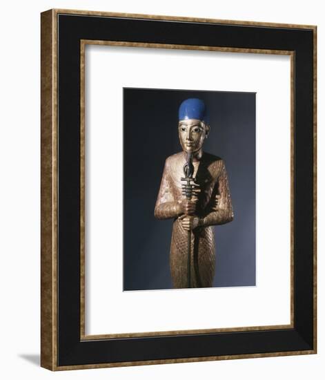 Gold statue of Ptah, god of Memphis, Ancient Egyptian, 18th dynasty, c1333-1324 BC-Werner Forman-Framed Photographic Print