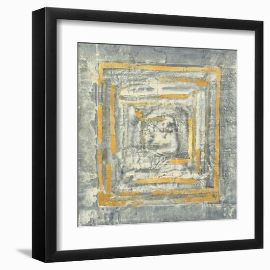 Gold Tapestry I Gold and White-Albena Hristova-Framed Art Print