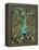 Gold Teal Peacock-Mindy Sommers-Framed Premier Image Canvas