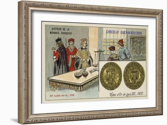 Gold Teston of Louis XII, 1500-null-Framed Giclee Print