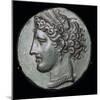 Gold tetradrachm with head of Tanit, 3rd century BC.-Unknown-Mounted Giclee Print