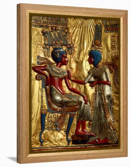 Gold Throne Depicting Tutankhamun and Wife, Egypt-Kenneth Garrett-Framed Premier Image Canvas