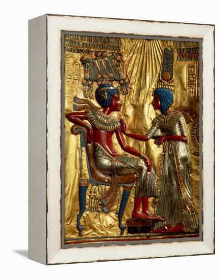 Gold Throne Depicting Tutankhamun and Wife, Egypt-Kenneth Garrett-Framed Premier Image Canvas